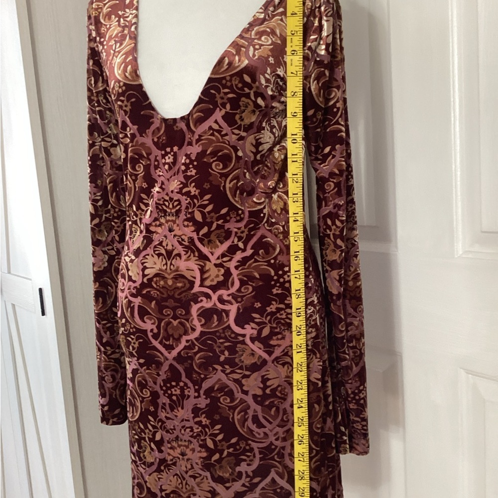 Lucky Velvet Burnout Dress Sz Sm - Picture 6 of 10